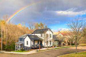 Rainbow over the Balsam Gap at Sanctuary Village