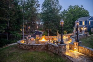 Blue and park at twilight