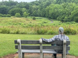 Relaxing on the Little Tennessee Greenway.