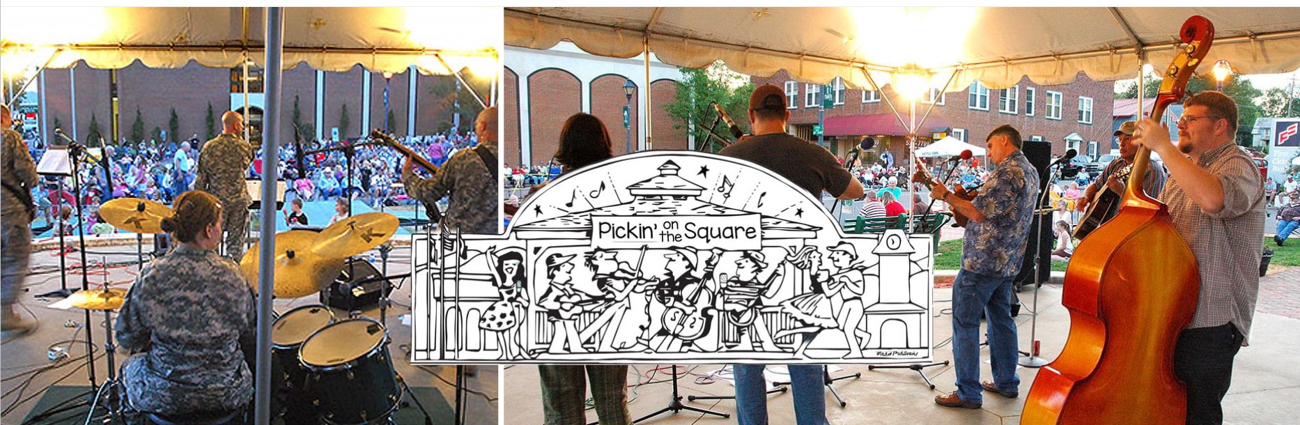 Family and Friends at Pickin on the Square