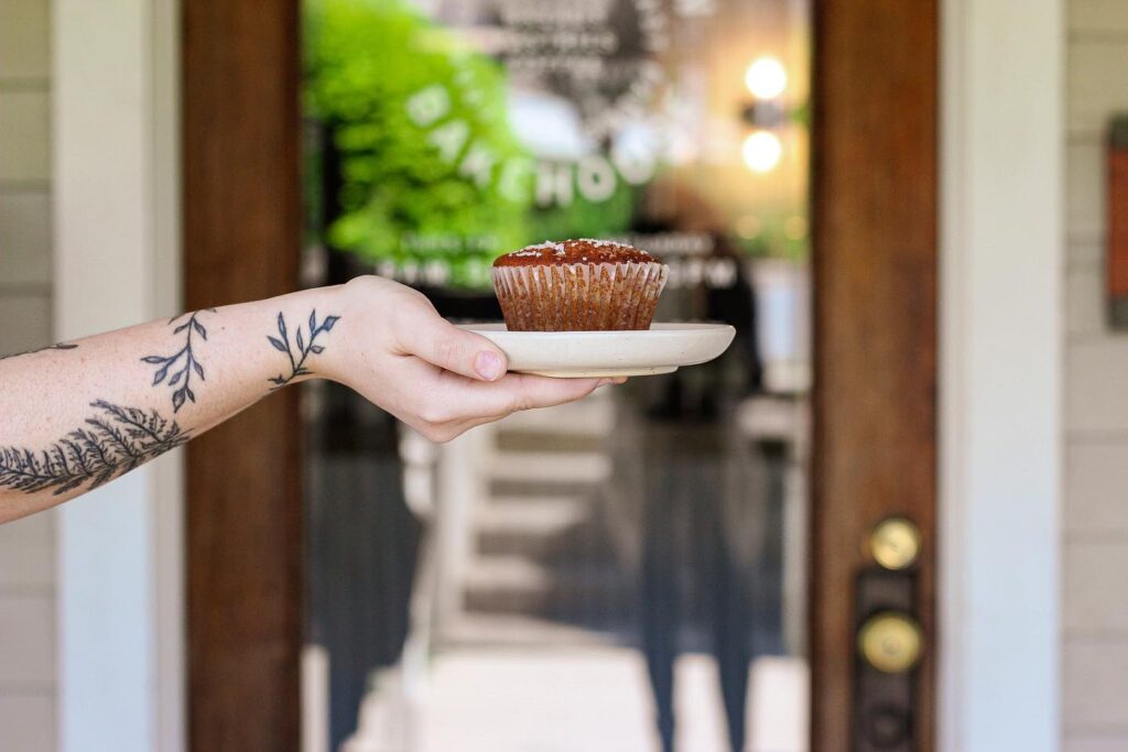 A gorgeous muffin from Bent Willow Bakehouse in Franklin, NC