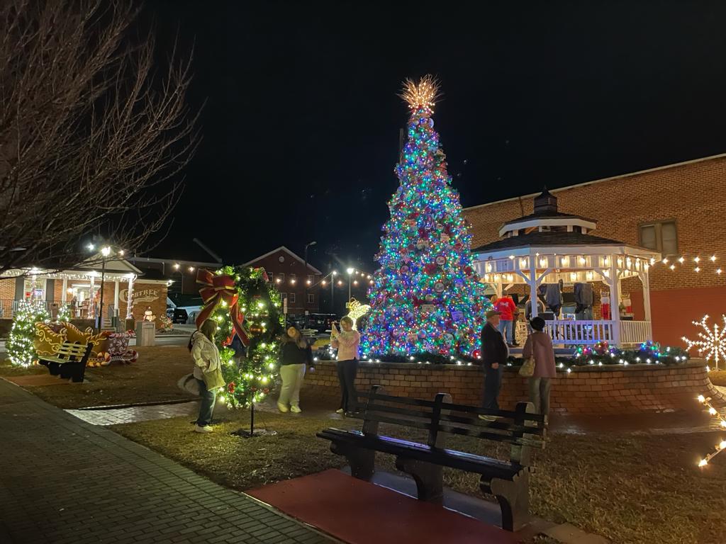 Winter Wonderland in downtown Franklin, NC