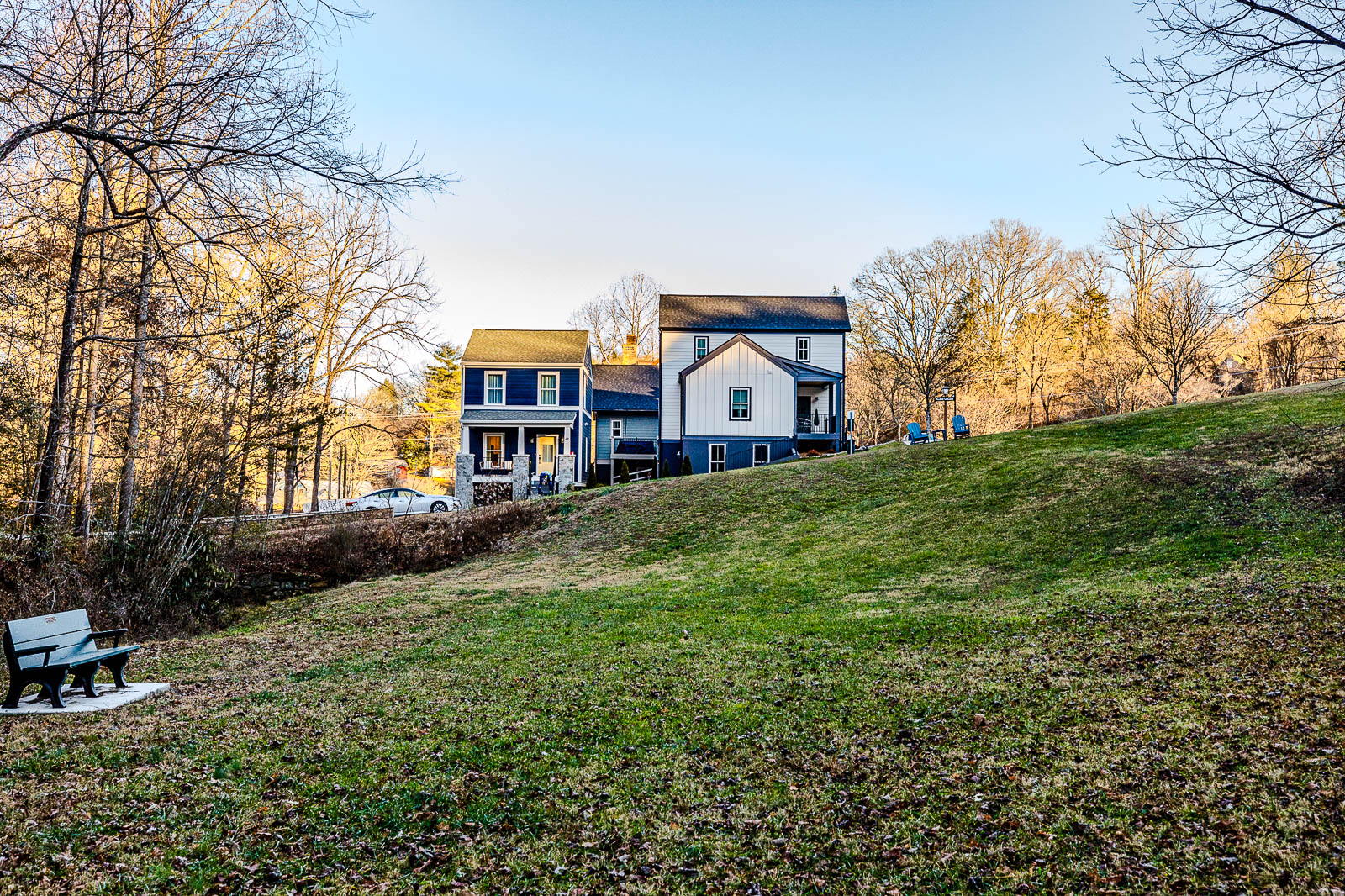 View of Blue Ridge and Balsam Gap from Sanctuary Village Greenspace