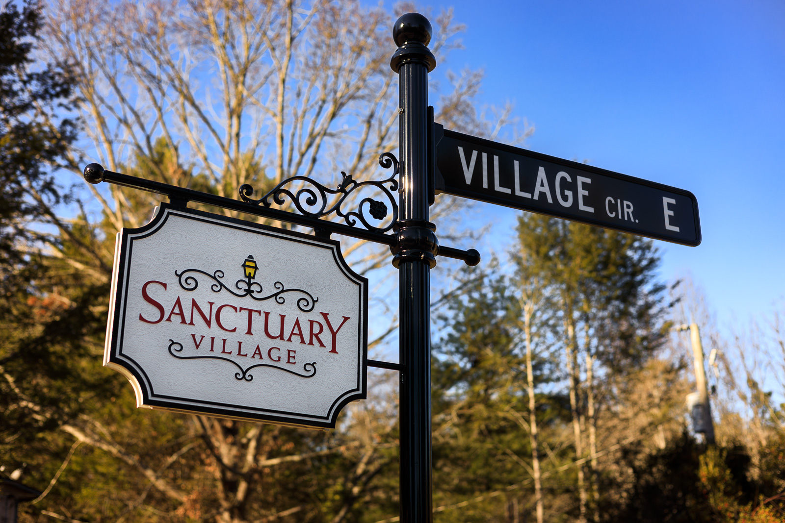 Sanctuary Village Neighborhood street sign