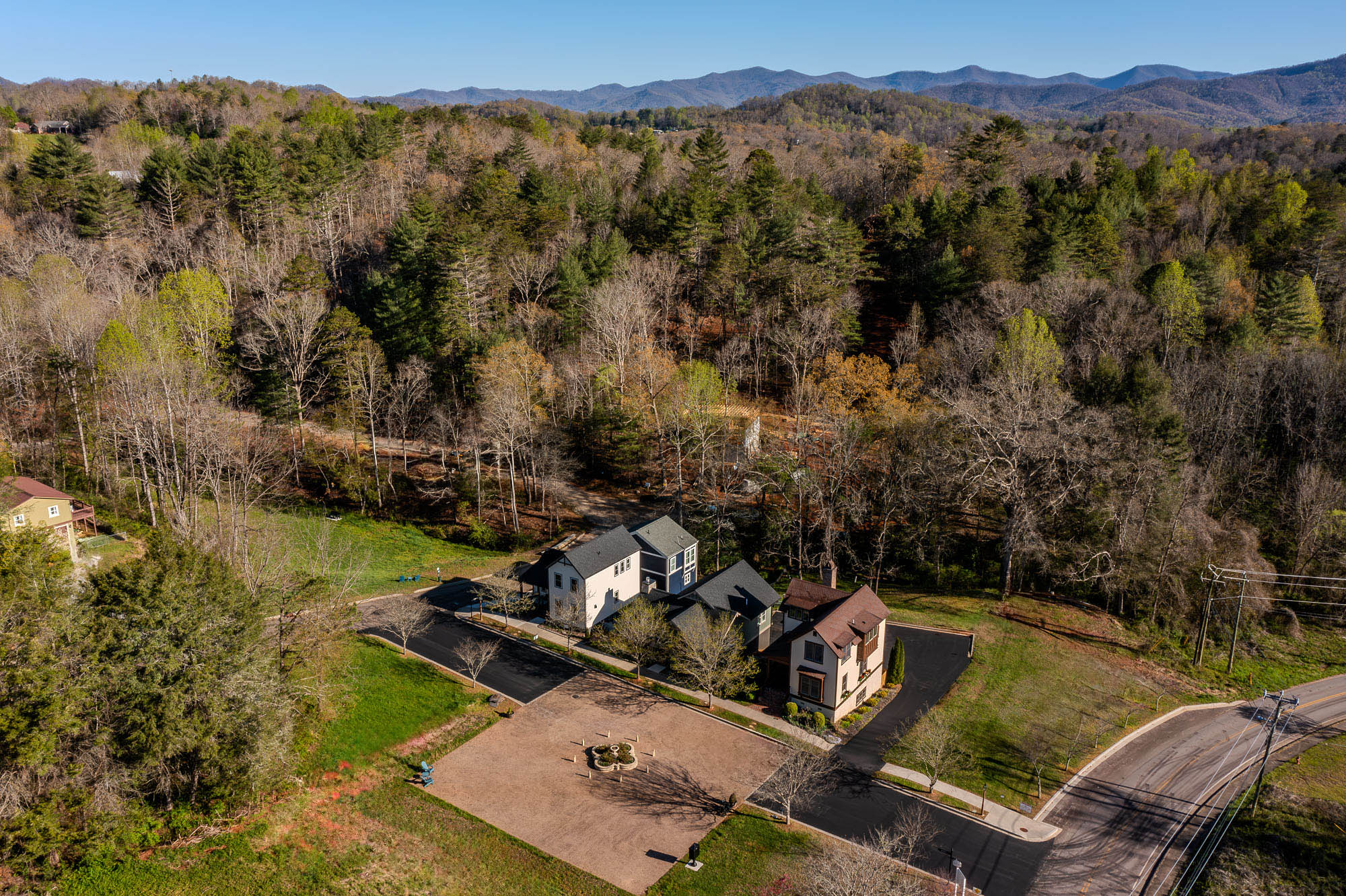 Aerial photo of Sanctuary Village in Spring 2024