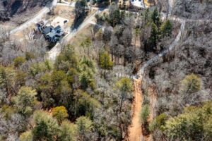 Homesite 41 in Sanctuary Village aerial view from back