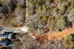 Homesite 49 in Sanctuary Village birds-eye view from above Village Circle East