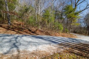 Homesite 49 in Sanctuary Village ground view from left corner on Parkside Lane