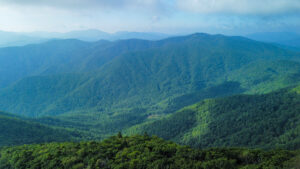 Fresh mountain air over the Nantahala National Forest
