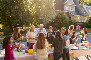 Neighbors Gathered at Community Party