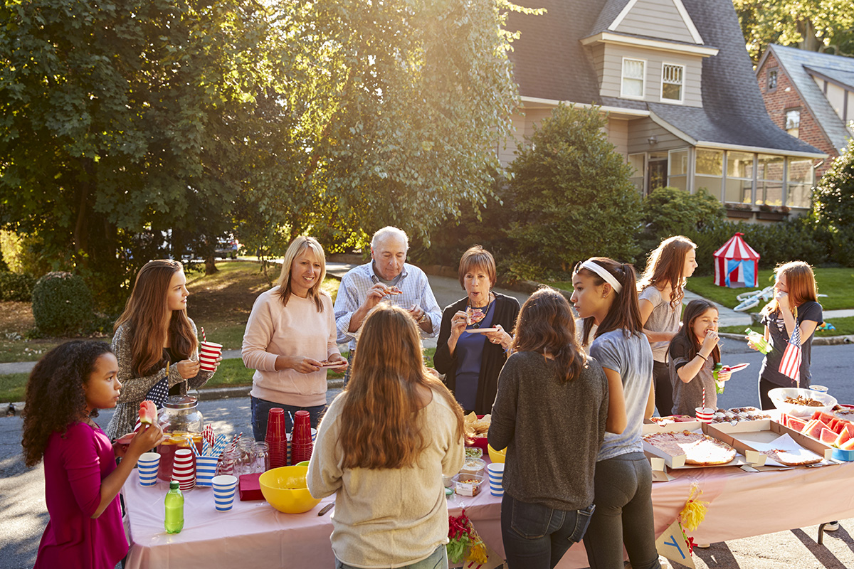 Neighbors Gathered at Community Party