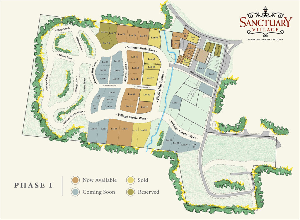 Sanctuary Village Marketing Availability Map - Updated November 13, 2024