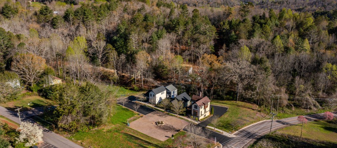 Aerial photo of Sanctuary Village in Spring 2024