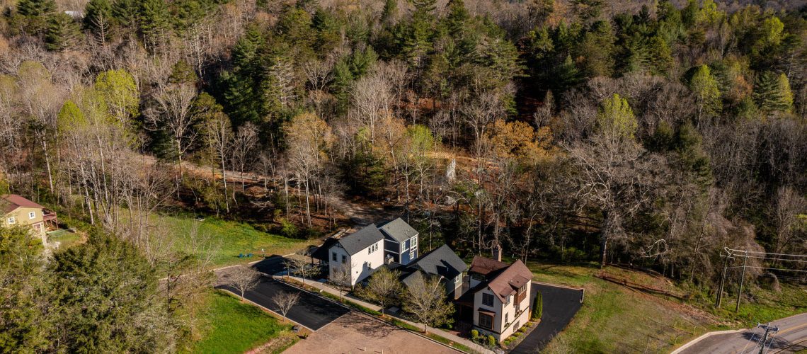 Aerial photo of Sanctuary Village in Spring 2024