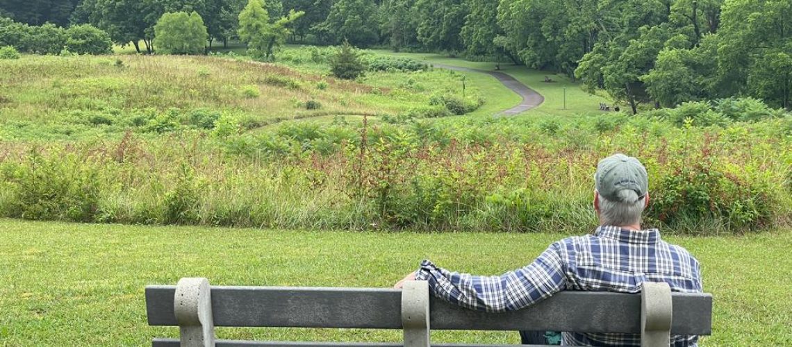 Relaxing on the Little Tennessee Greenway.