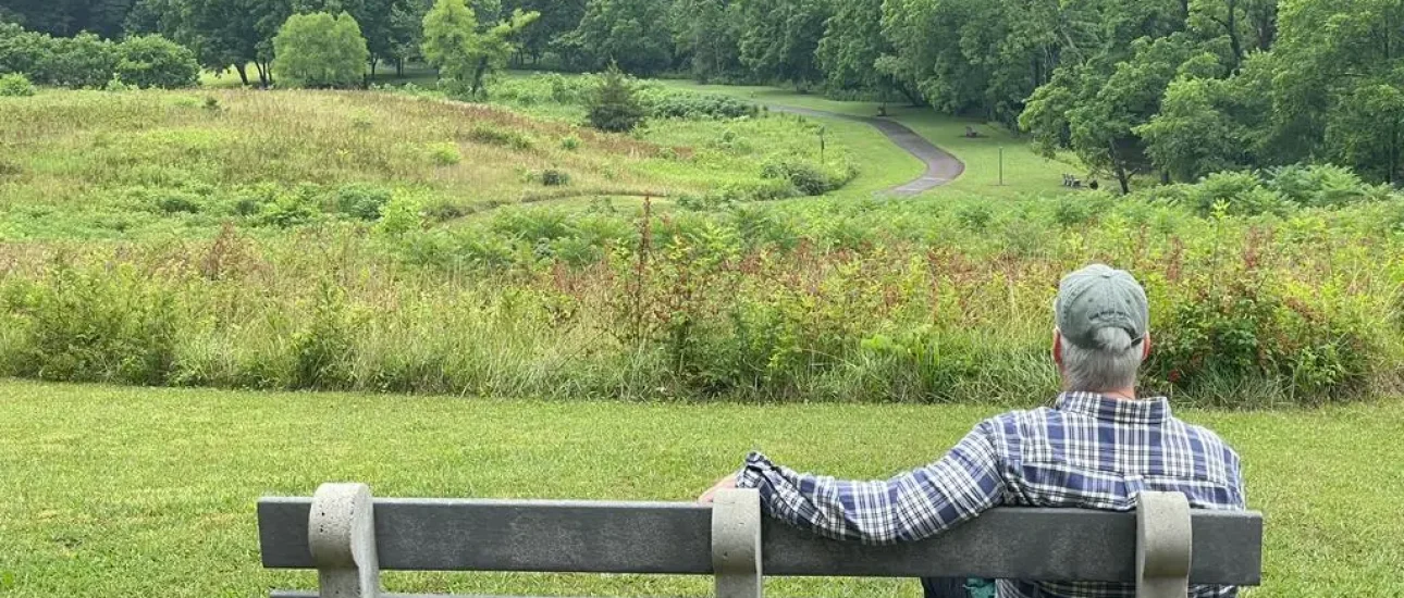 Relaxing on the Little Tennessee Greenway.