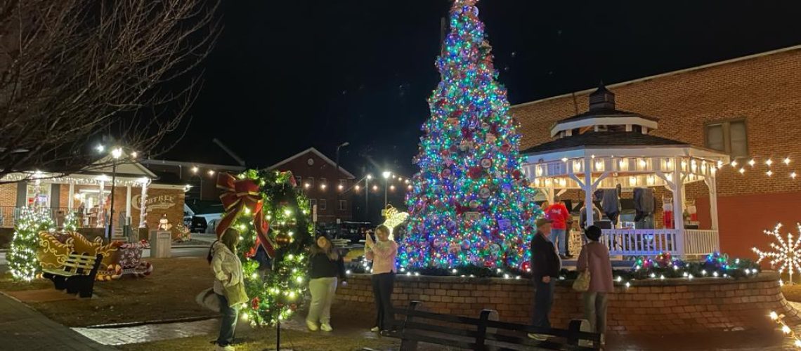 Winter Wonderland in downtown Franklin, NC