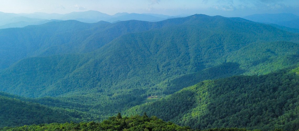 Fresh mountain air over the Nantahala National Forest