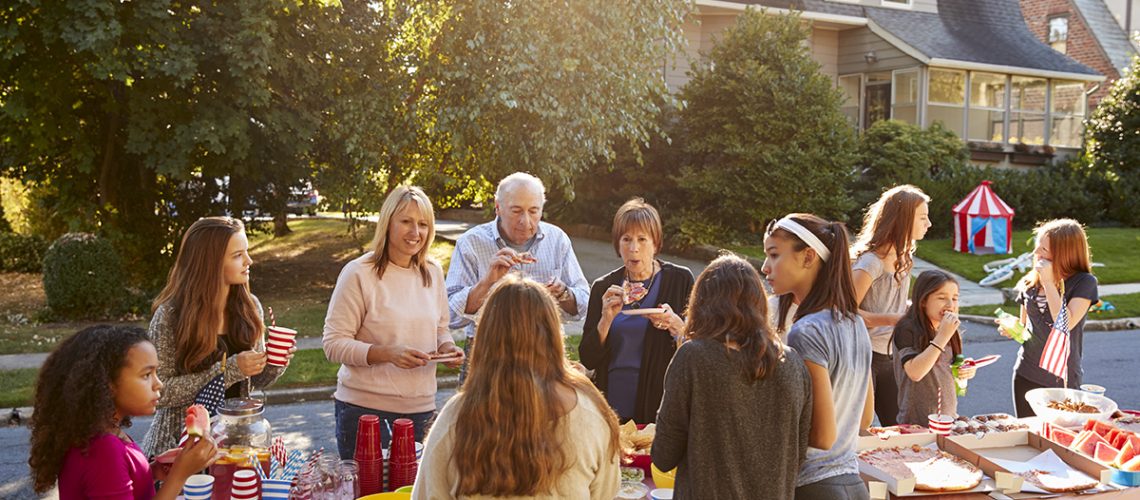 Neighbors Gathered at Community Party